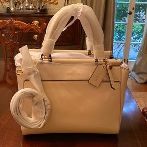 NWT Selena Gomez by Coach Handbag Cream Leather.